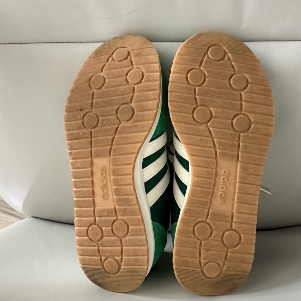 Adidas Green & White Retro Runner Sneakers - Picture 7 of 7